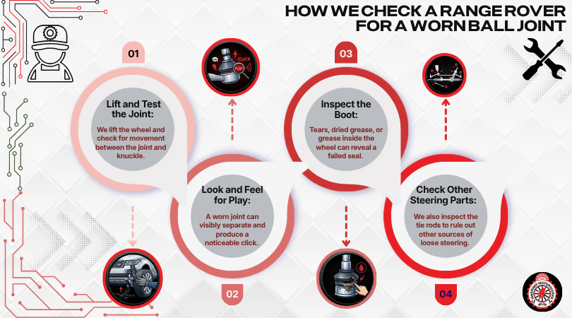 How We Check a Range Rover for a Worn Ball Joint